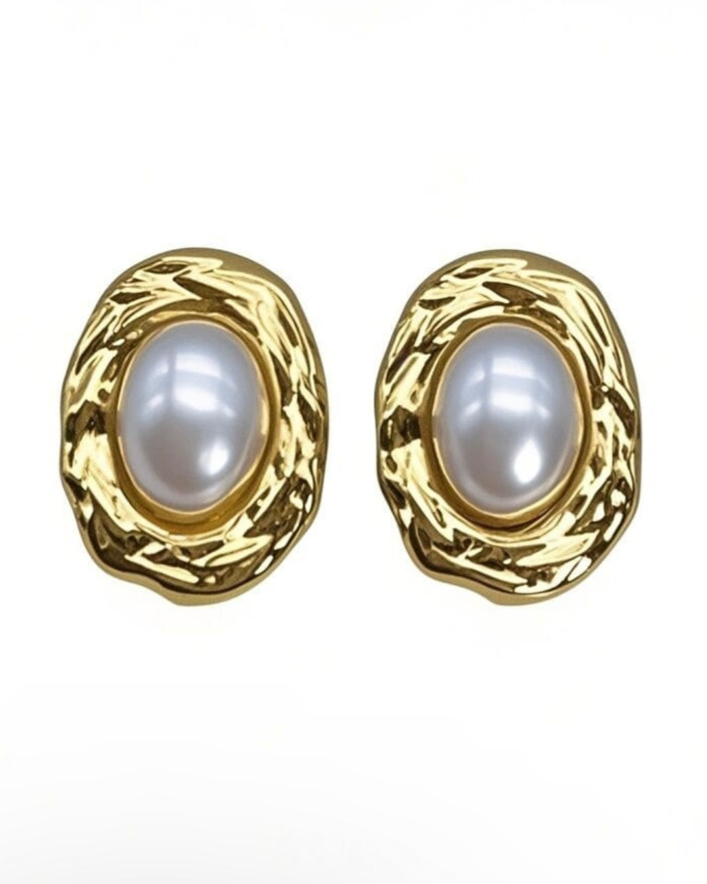 Mina Gold Pearl Earrings