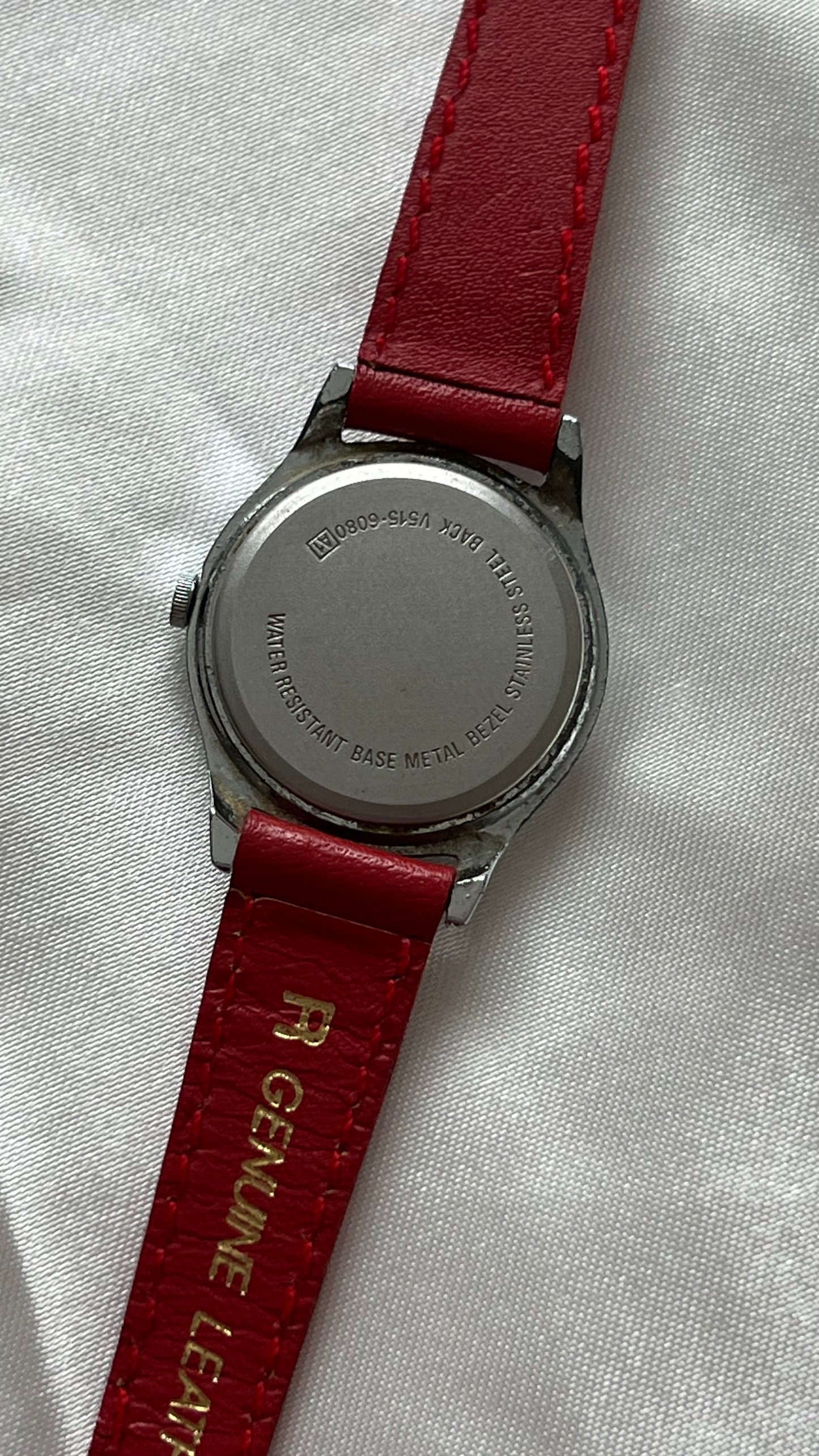 Mickey Red Leather Watch