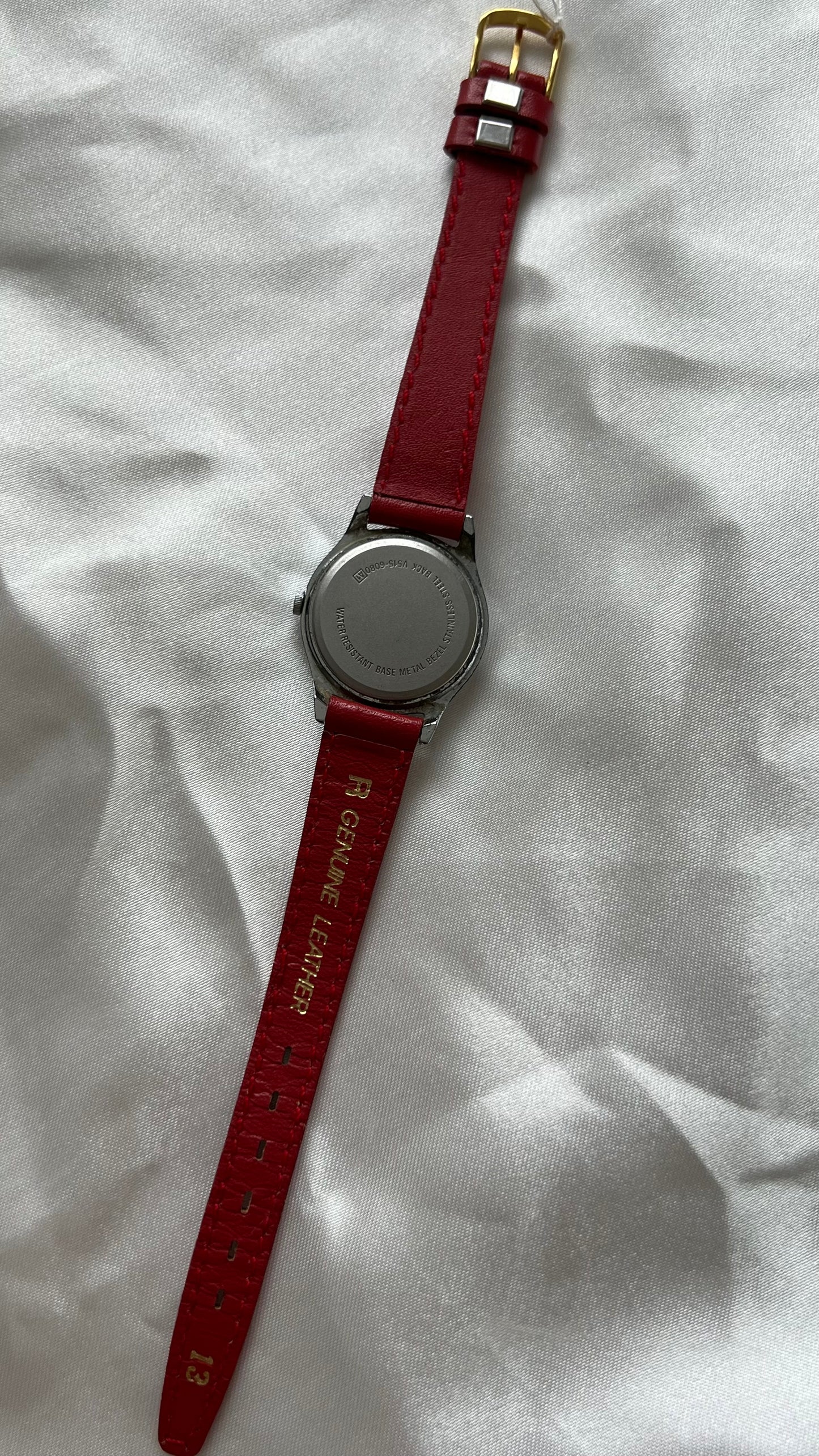 Mickey Red Leather Watch