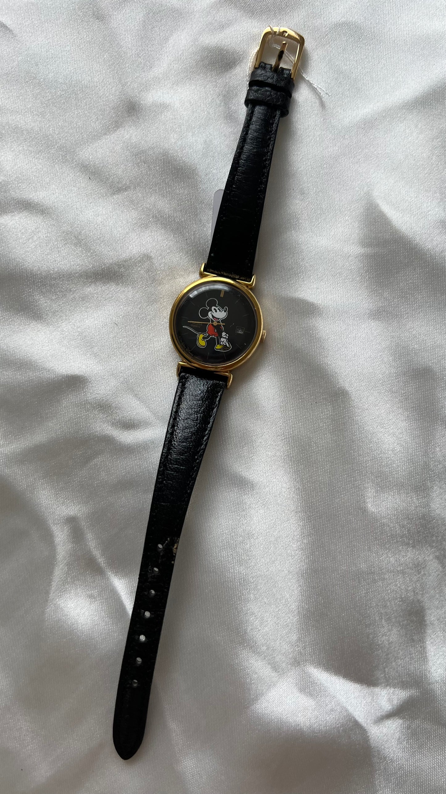 Mickey Black Leather Watch