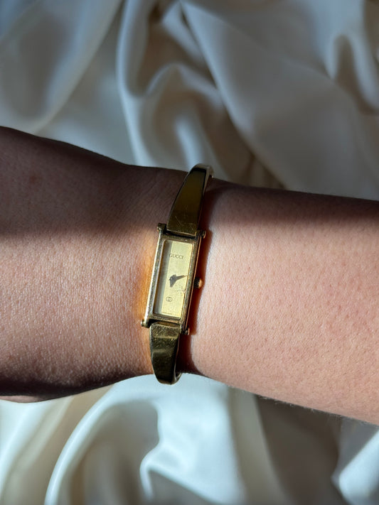 6.5” Gold Gucci Watch