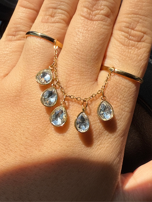 Pear Chain Double Ring