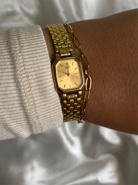 7” Gold Seiko Watch