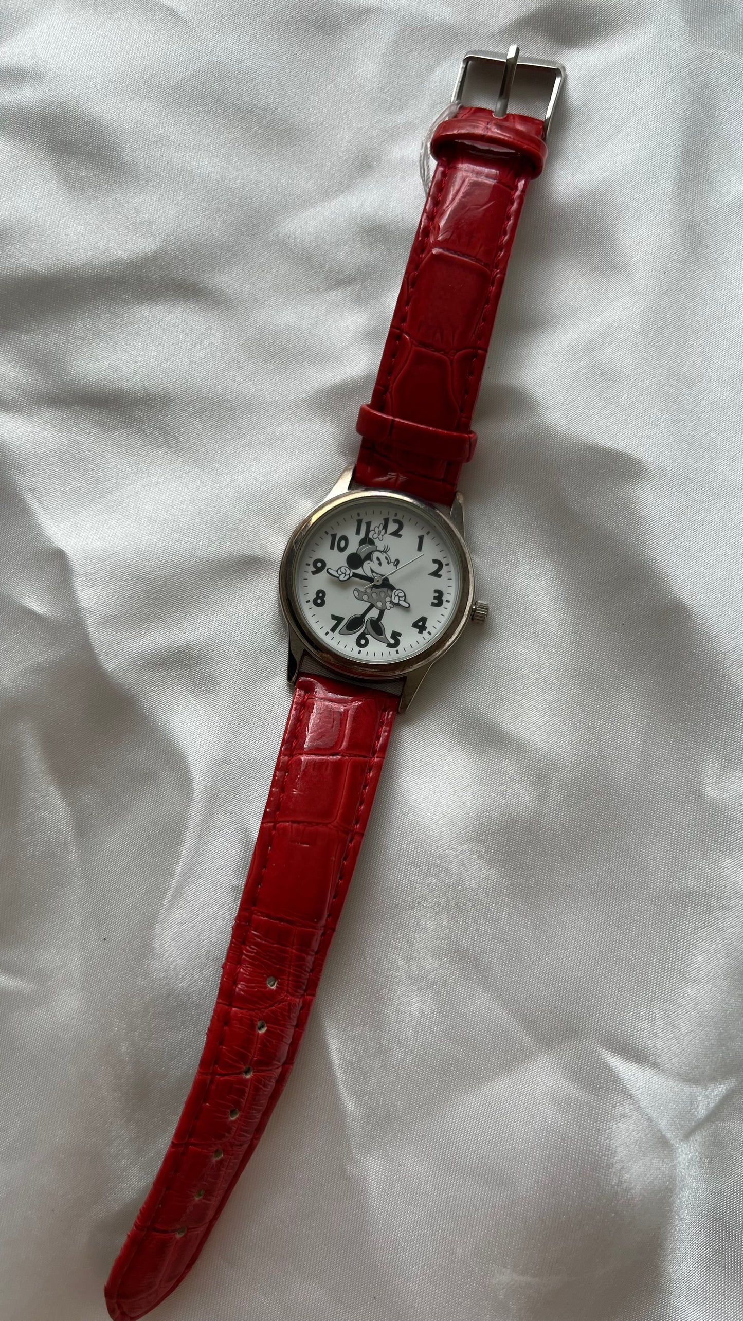 Minnie Red Leather Watch