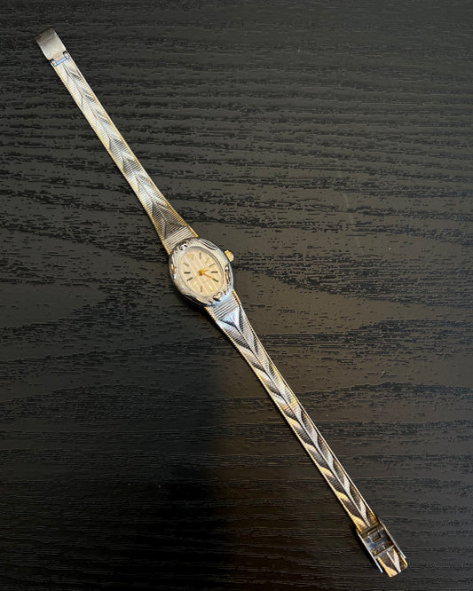 6.75” Two Tone Heart Watch