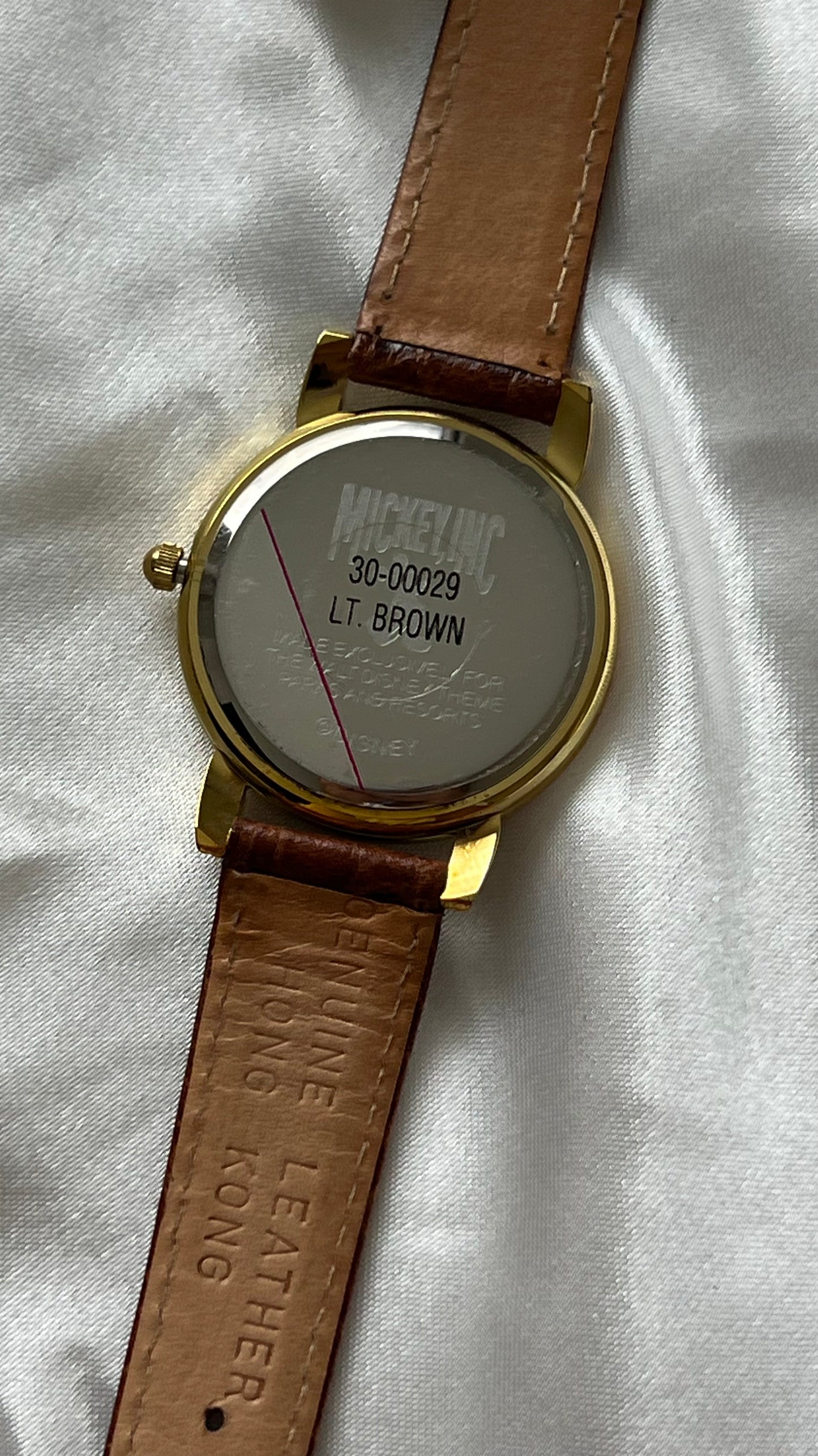 Vintage Mickey Brown Leather Watch