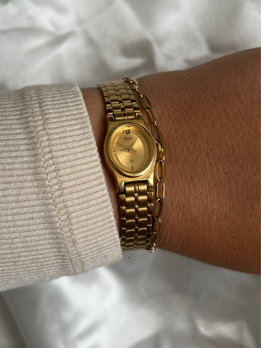 8” Gold Seiko Watch