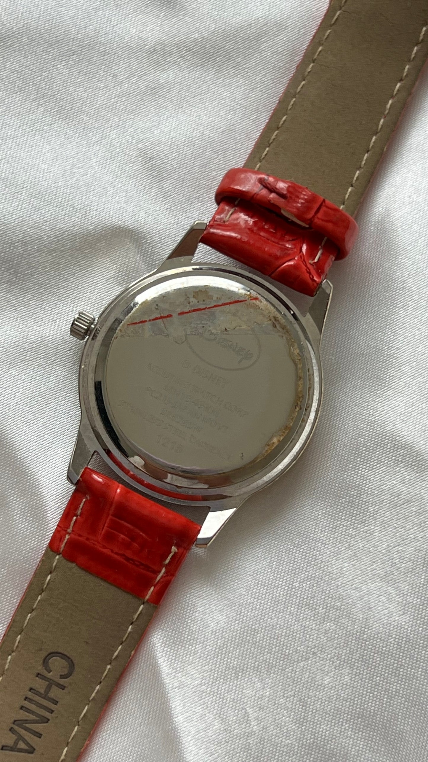 Minnie Red Leather Watch