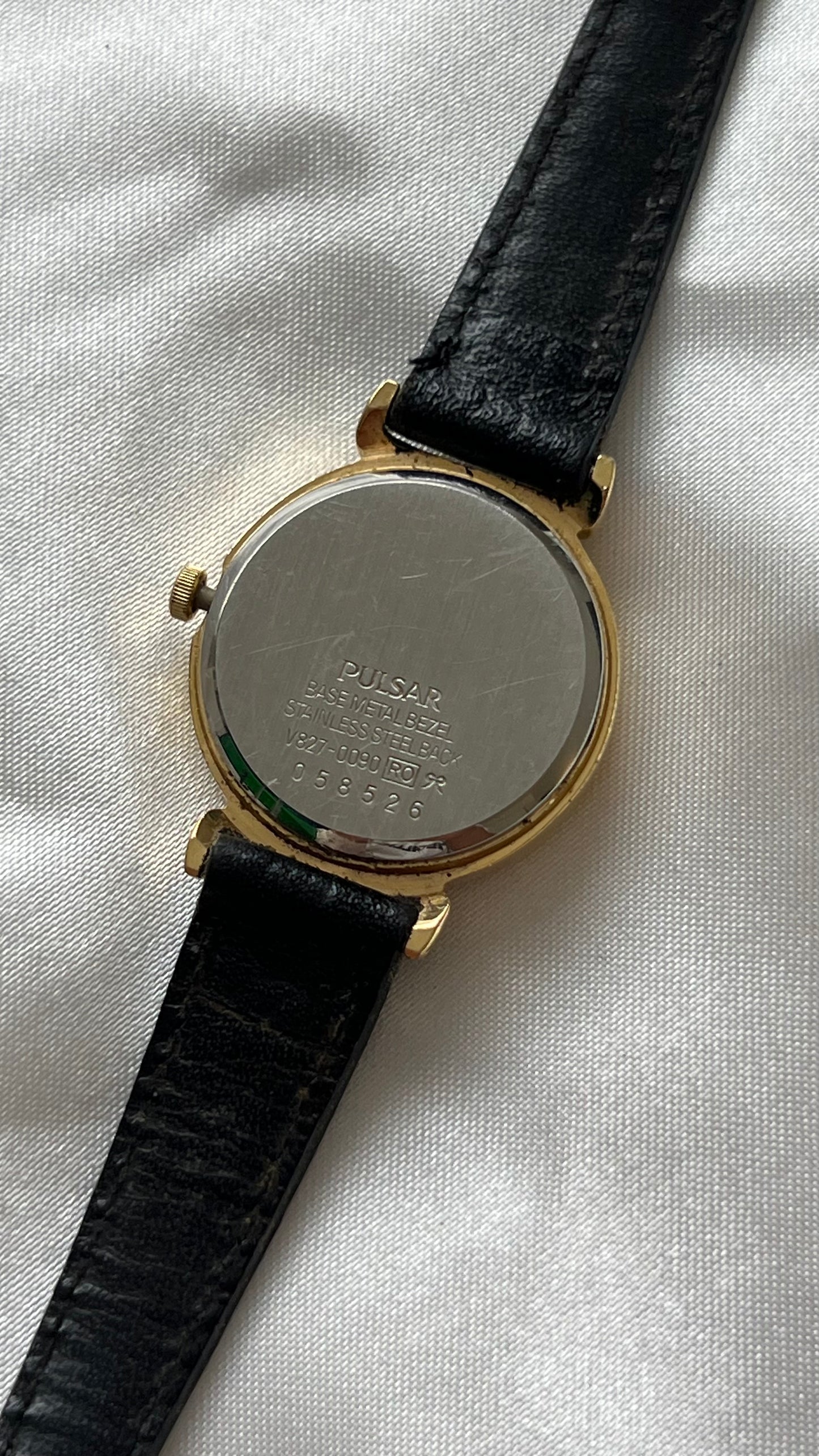 Mickey Black Leather Watch