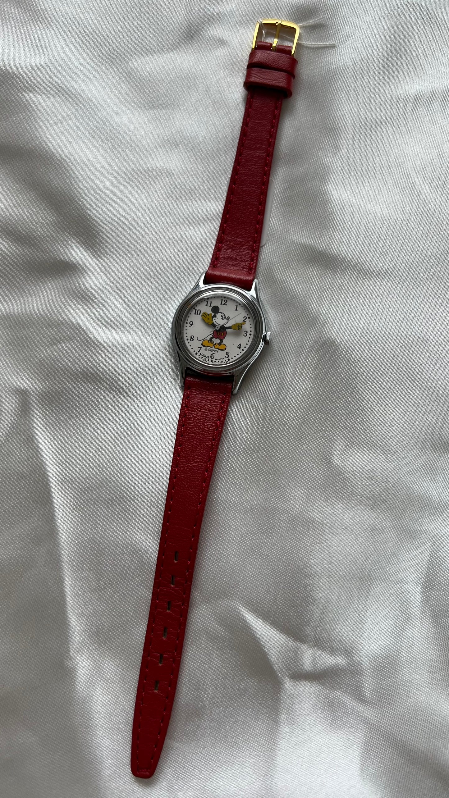 Mickey Red Leather Watch