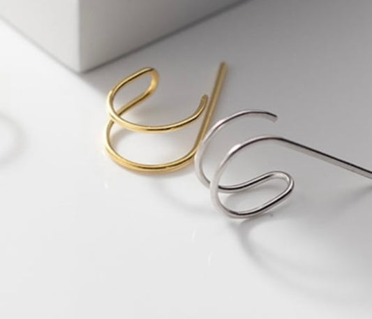 Spencer Faux Double Hoop Earrings